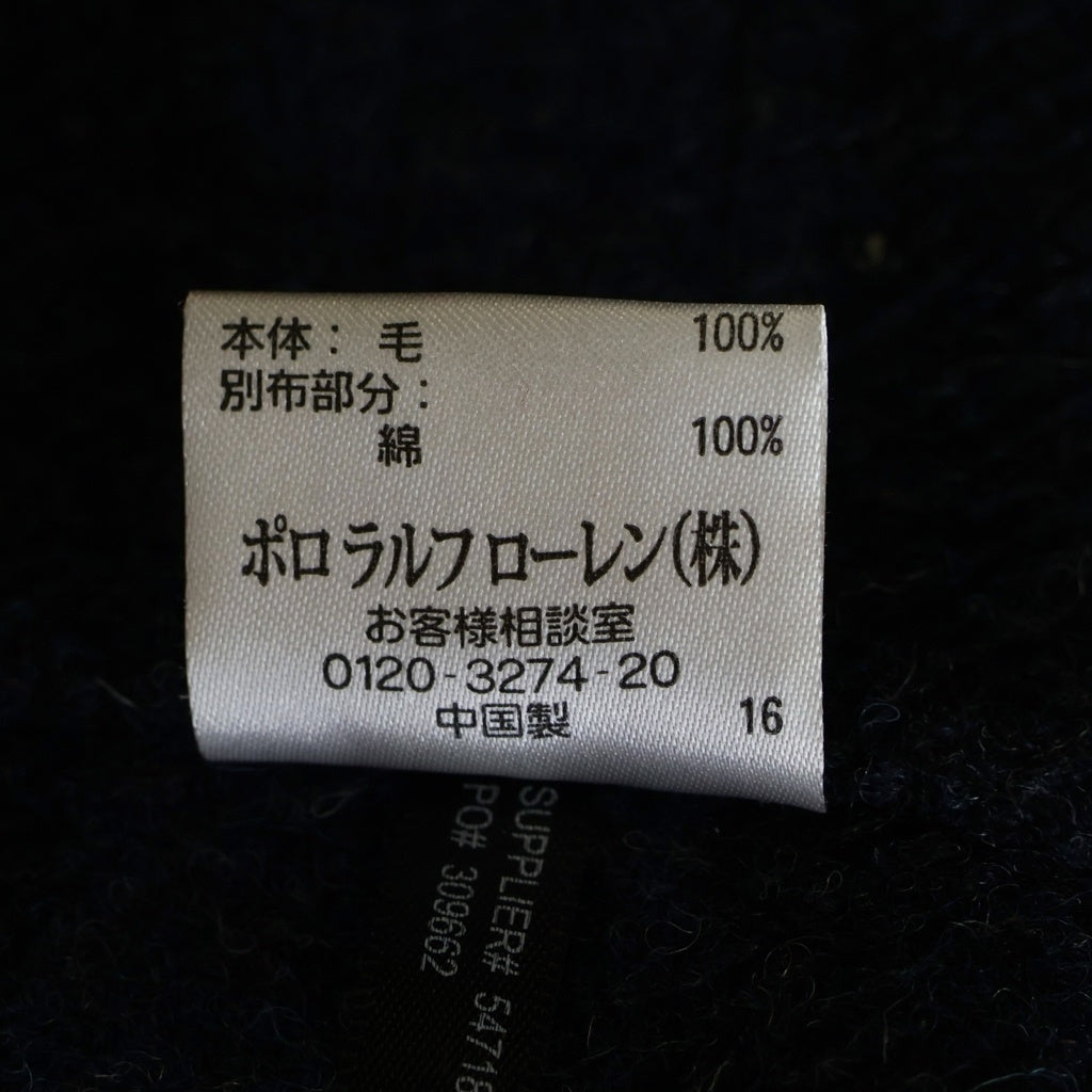 RRL(ダブルアールエル) マッキーノ ウール 針シンチ バッファローチェック ベスト ネイビー