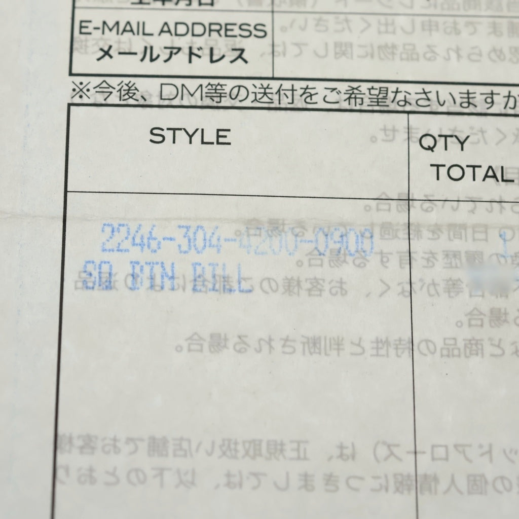CHROME HEARTS(クロムハーツ) SQ BTN BILL スクエアボタンビル フラップボタン レザーウォレット 2つ折り財布 ブラック