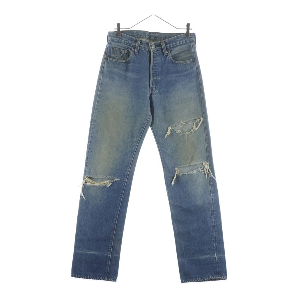 Levi's(リーバイス) 80s 501 ボタン裏524 ボタンフライ ダメージデニムパンツ インディゴ