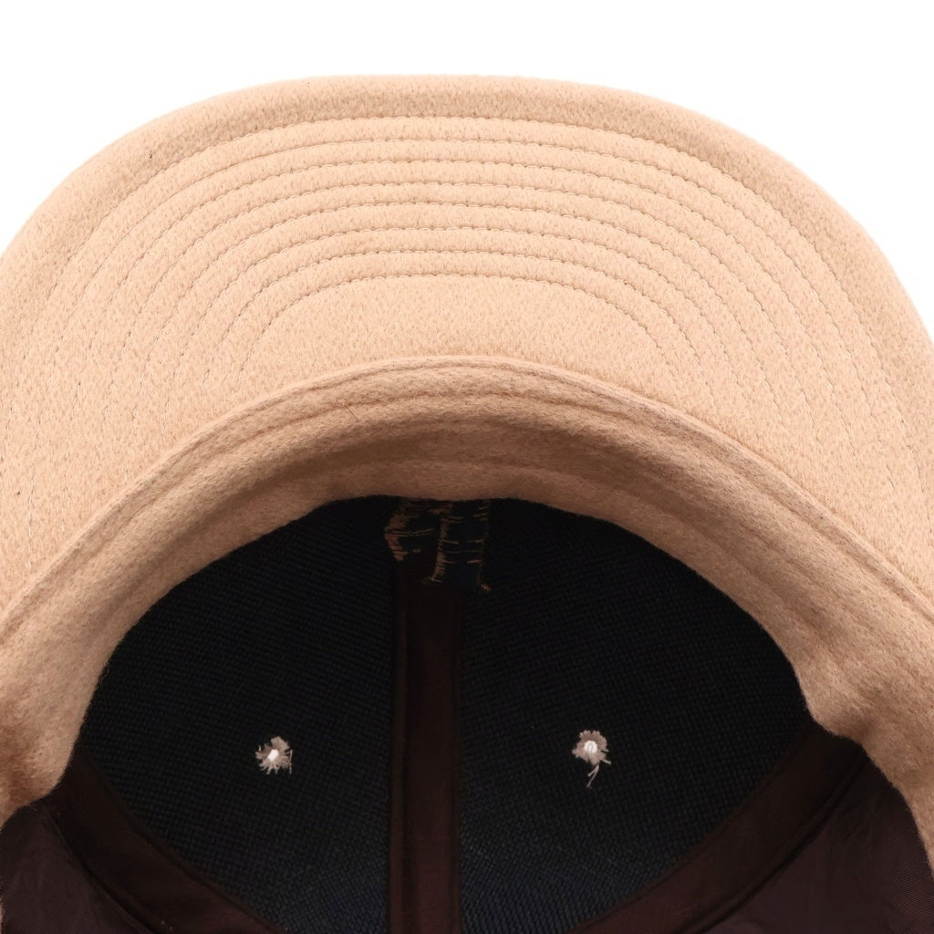 cvtvlist(カタリスト) フロントロゴ刺繍 カシミア 6パネル ベースボールキャップ ベージュ 21FW0502