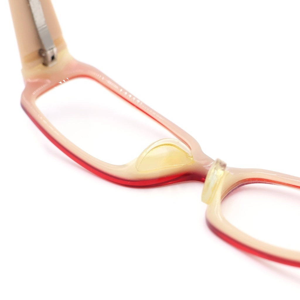 CHANEL(シャネル) Glasses Tortoiseshell Rectangular グラス トータスシェル レクタンギュラー アイウェア 眼鏡 度入り レッド/ベージュ 3091C.838 レディース