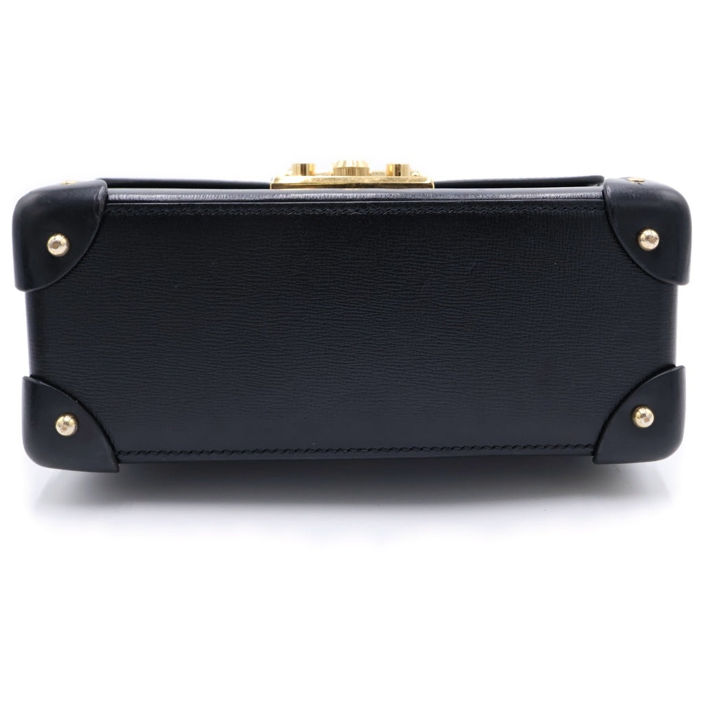 GUCCI(グッチ) PADLOCK バンブーハンドル パドルロック レザーショルダーバッグ 603221 ブラック レディース