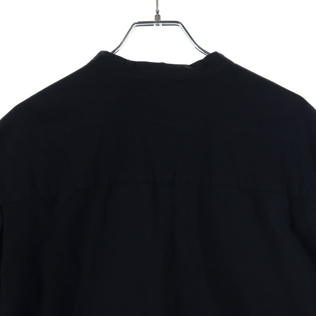 Graphpaper(グラフペーパー) 22AW Oxford Oversized Band Collar Shirt オックスフォード バンドカラー GM223-50072B ロングスリーブシャツ ブラック