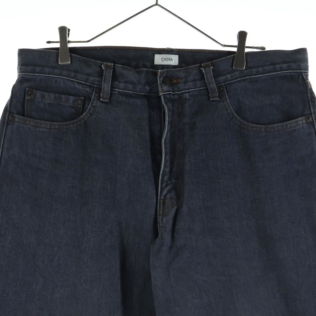 CIOTA(シオタ) スビンコットン 13.5oz ワイドテーパードデニム NPTM-6RF ミディアムブラック