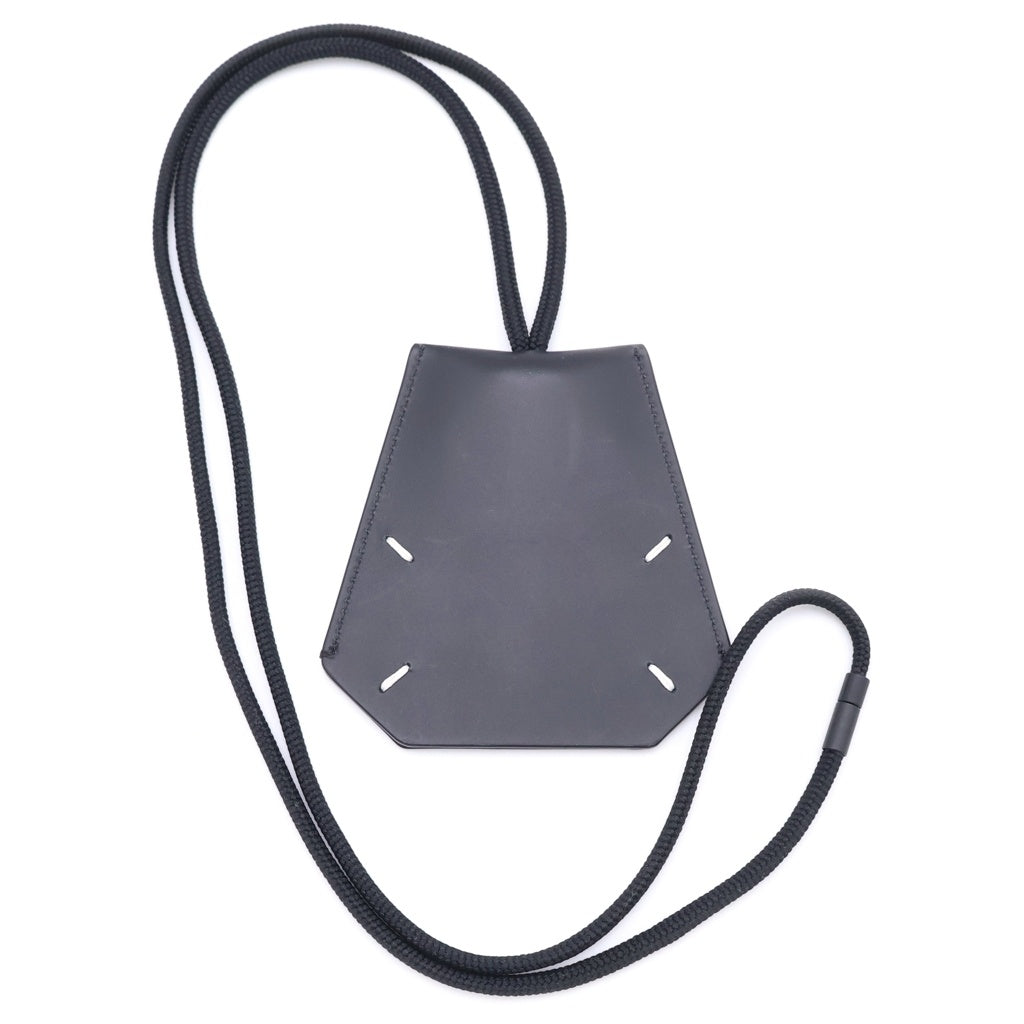 Maison Martin Margiela(メゾンマルタンマルジェラ) LEATHER KEY RING キーリング付き カーフスキン S55UA0025 クロシェット ブラック