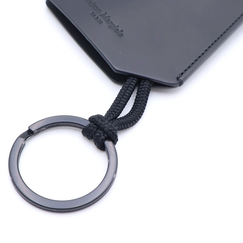 Maison Martin Margiela(メゾンマルタンマルジェラ) LEATHER KEY RING キーリング付き カーフスキン S55UA0025 クロシェット ブラック