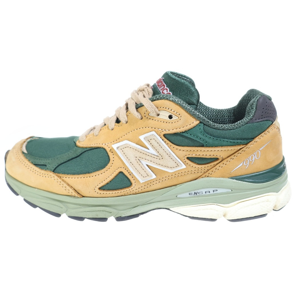 New Balance(ニューバランス) Made in USA 990v3 Tan Green ローカットスニーカー M990WG3 グリーン