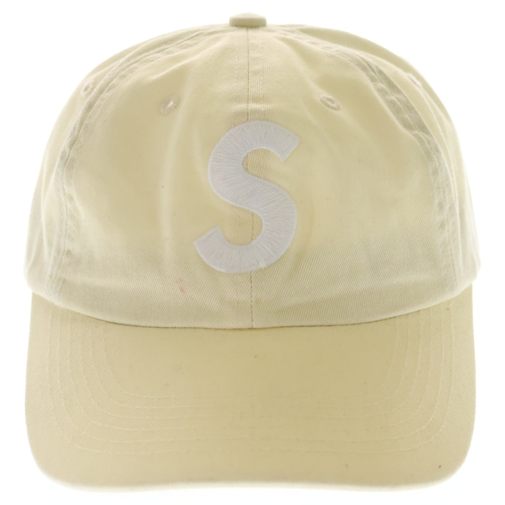 SUPREME(シュプリーム) 25SS Pigment Coated S Logo 6-Panel ピグメント加工 シックスパネル Sロゴキャップ アイボリー