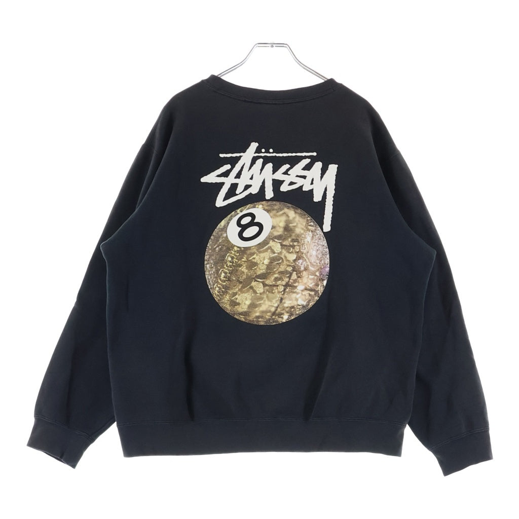 STUSSY(ステューシー) 00s Camouflage 8 Ball 8ボール ショーンフォント スウェット ブラック