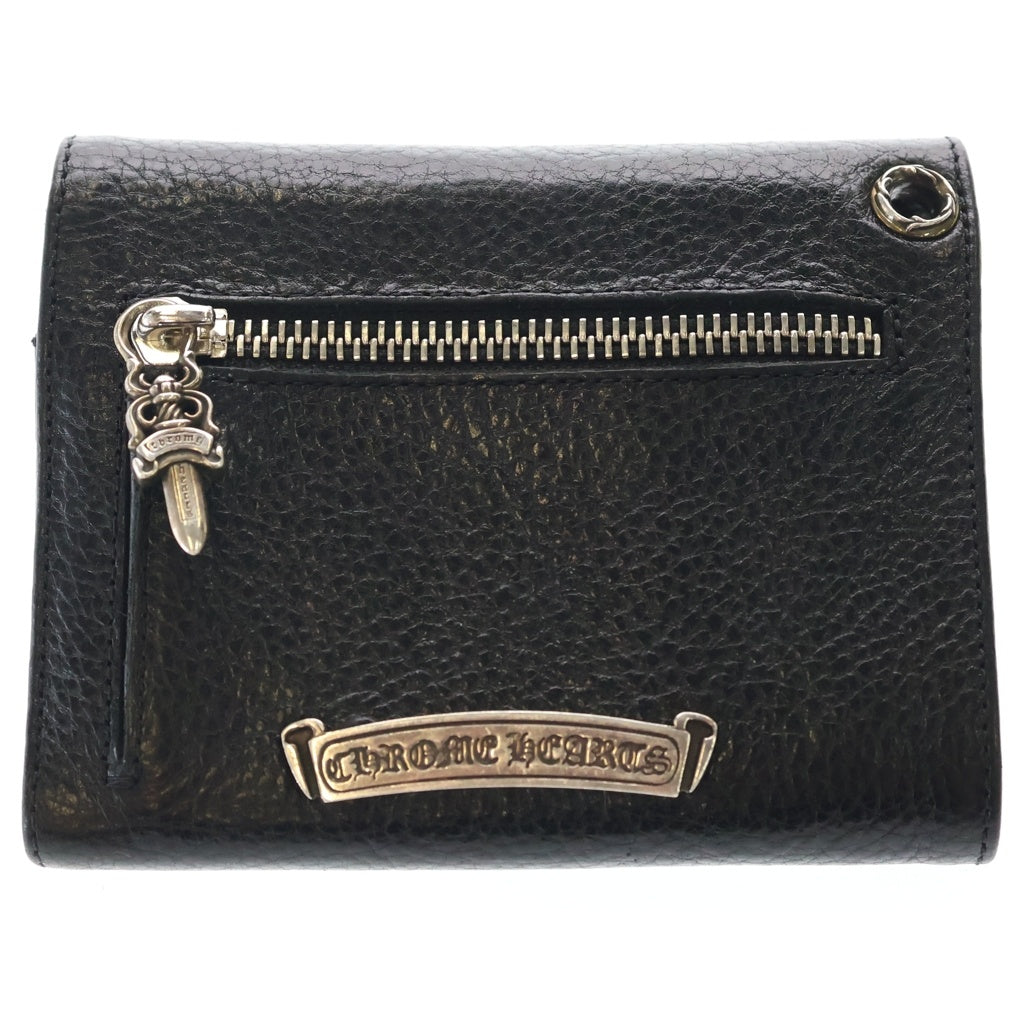CHROME HEARTS(クロムハーツ) WAVE MINI ウェーブミニ レザーウォレット 財布 ブラックBCA373