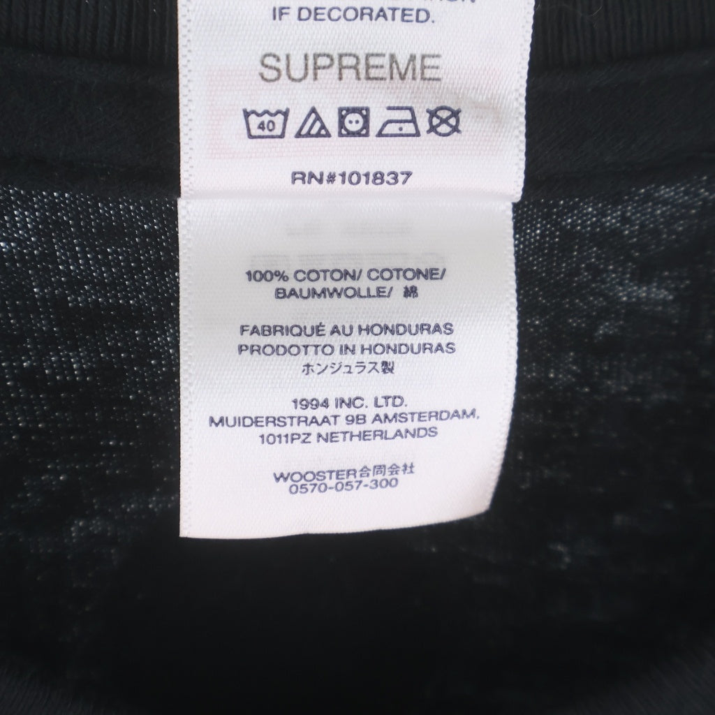 SUPREME(シュプリーム) 25SS SpongeBob Castelli Racing Tee スポンジボブ ボックスロゴ レーシング クルーネック長袖カットソー ブラック