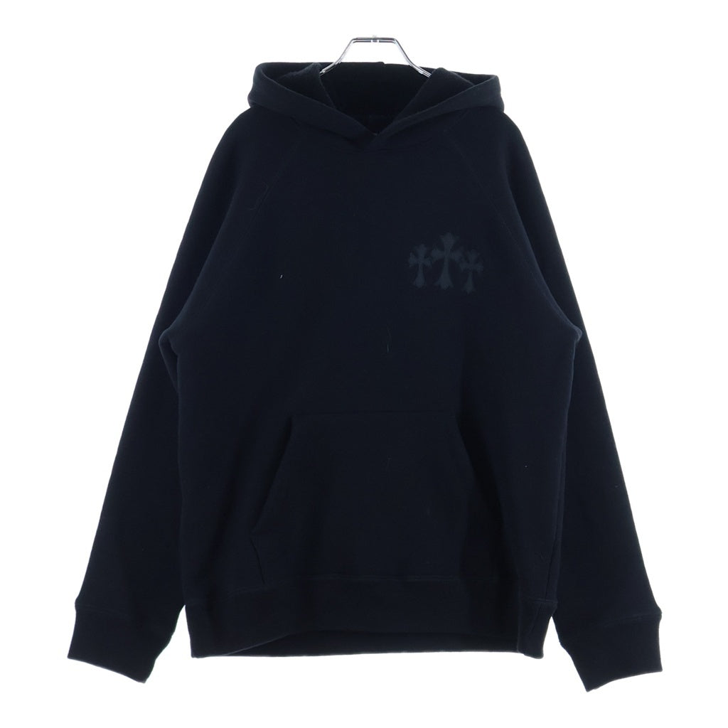 CHROME HEARTS(クロムハーツ) 7‐11 Y NOT Cemetery Cross Applique Embroidery Hoodie ワイノット セメタリークロス アップリケ刺繍 プルオーバーパーカー ブラック