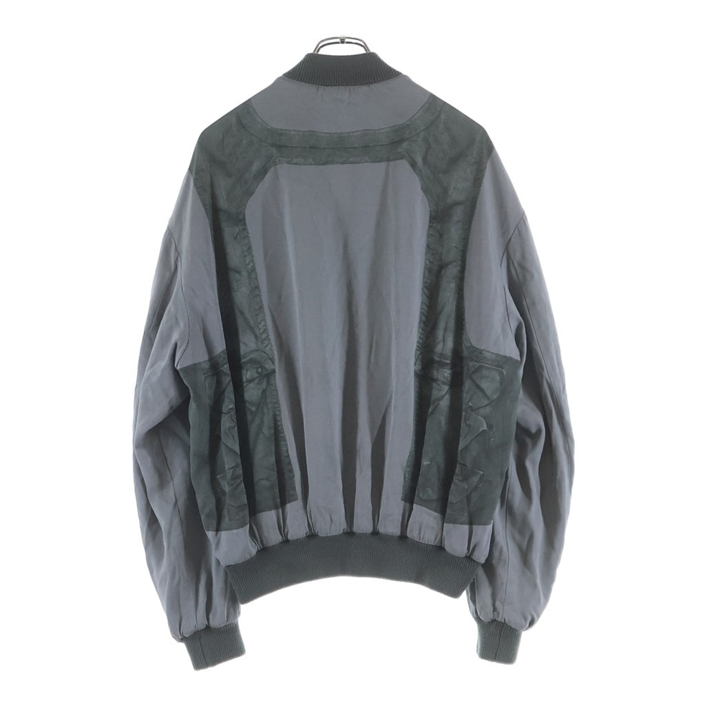 DIESEL(ディーゼル) 22AW J-CORIN 転写 騙し絵 トロンプルイユ MA-1 レーヨン A07260 ボンバージャケット グレー