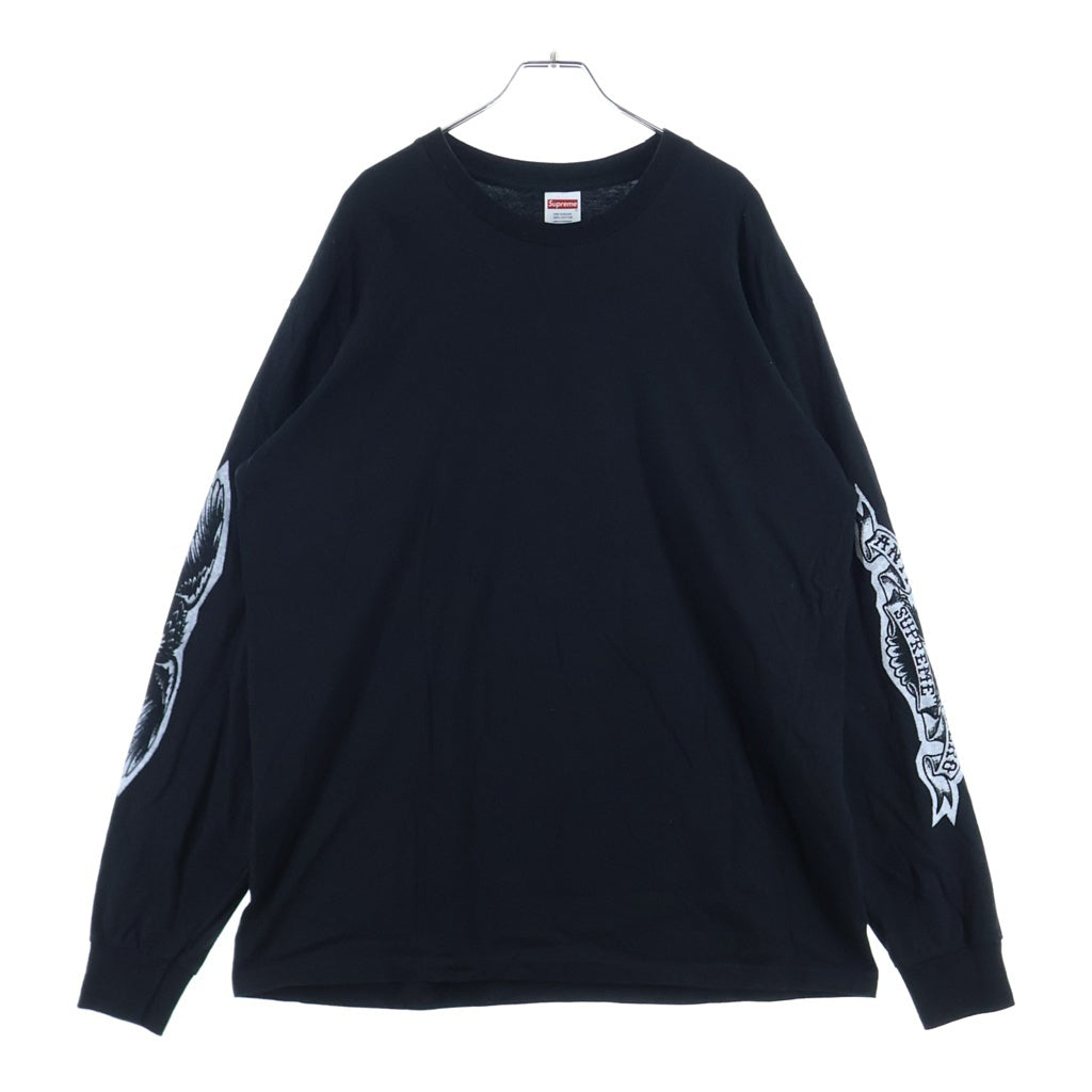 SUPREME(シュプリーム) 25AW ×ANTI HERO Eagle L/S Tee アンタイヒーロー イーグル ロングスリーブカットソー ブラック