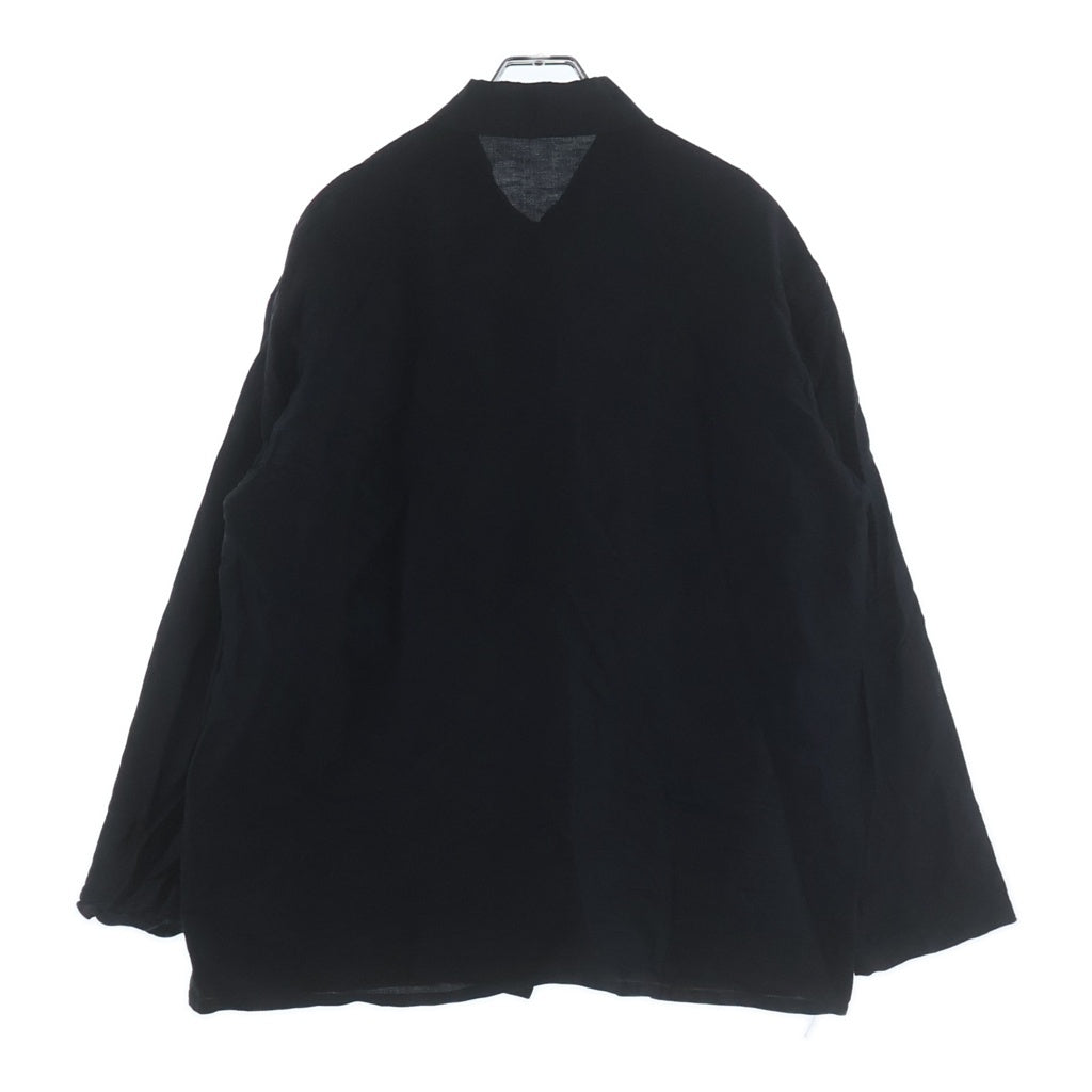 AURALEE(オーラリー) 21SS SILK LINEN DOBBY SHIRTS JACKET シルクリネン ドビー A21SS01SD 5 長袖シャツ ブラック