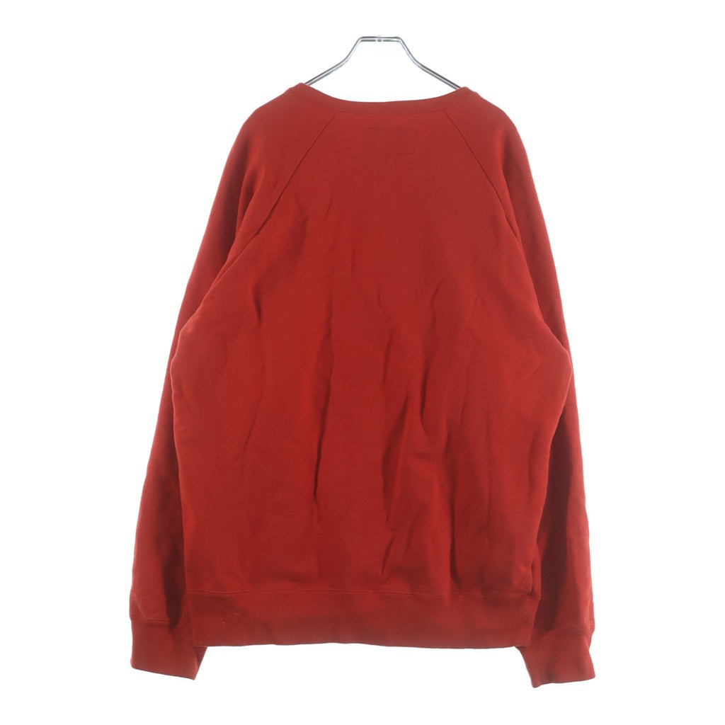 WACKO MARIA(ワコマリア) WASHED HEAVY WEIGHT SWEATSHIRT ウォッシュドヘビーウェイトスウェットシャツ カレッジプリント オールドイングリッシュ スウェット レッド