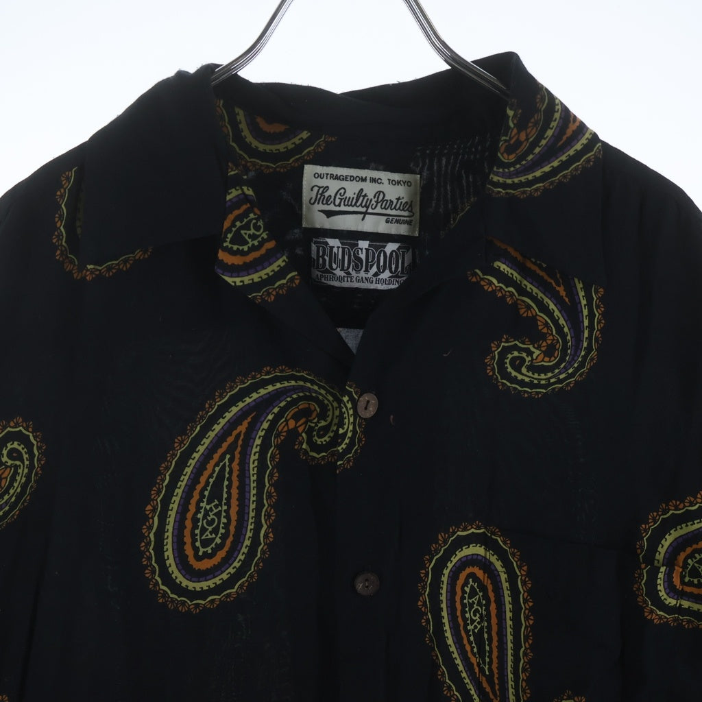 WACKO MARIA(ワコマリア) 21SS BUDSPOOL 舐達麻 HAWAIIAN SHIRT TYPE-2 PAISLEY レーヨン アロハシャツ ブラック