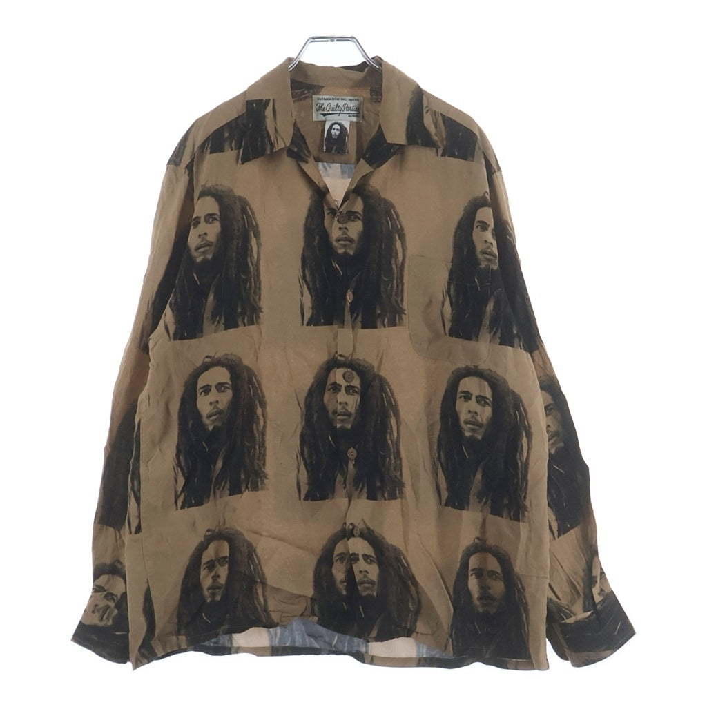 WACKO MARIA(ワコマリア) BOB MARLEY HAWAIAN SHIRT L/S TYPE-2 ボブマーリー 開襟 ハワイアンシャツ レーヨン ブラウン