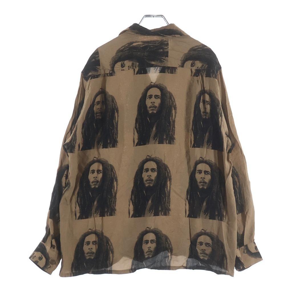 WACKO MARIA(ワコマリア) BOB MARLEY HAWAIAN SHIRT L/S TYPE-2 ボブマーリー 開襟 ハワイアンシャツ レーヨン ブラウン