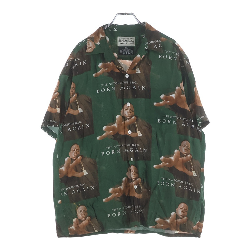 WACKO MARIA(ワコマリア) 21SS The Notorious B.I.G. Hawaiian Shirt ノートリアスビギー ハワイアンシャツ 開襟 アロハシャツ グリーン
