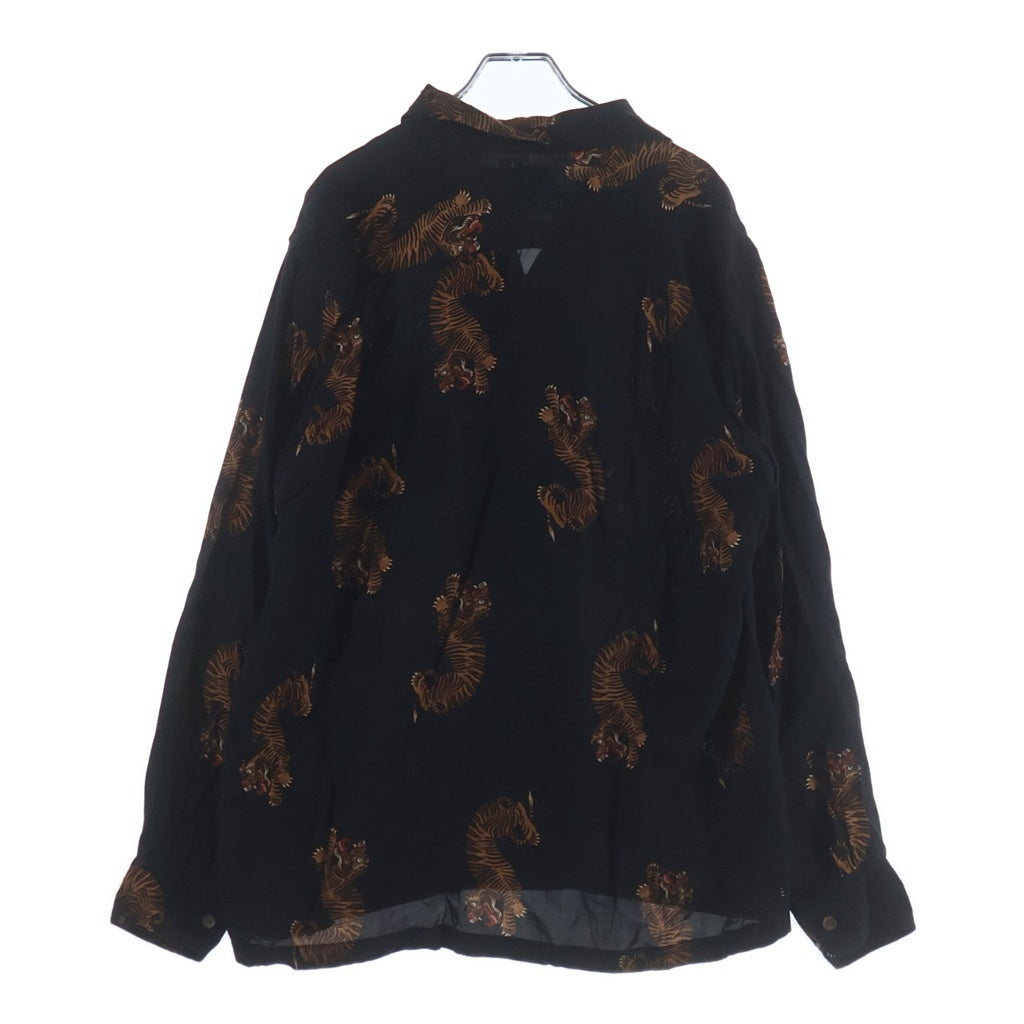 WACKO MARIA(ワコマリア) Tim Lehi Hawaian Shirt 虎 開襟 長袖シャツ ブラック
