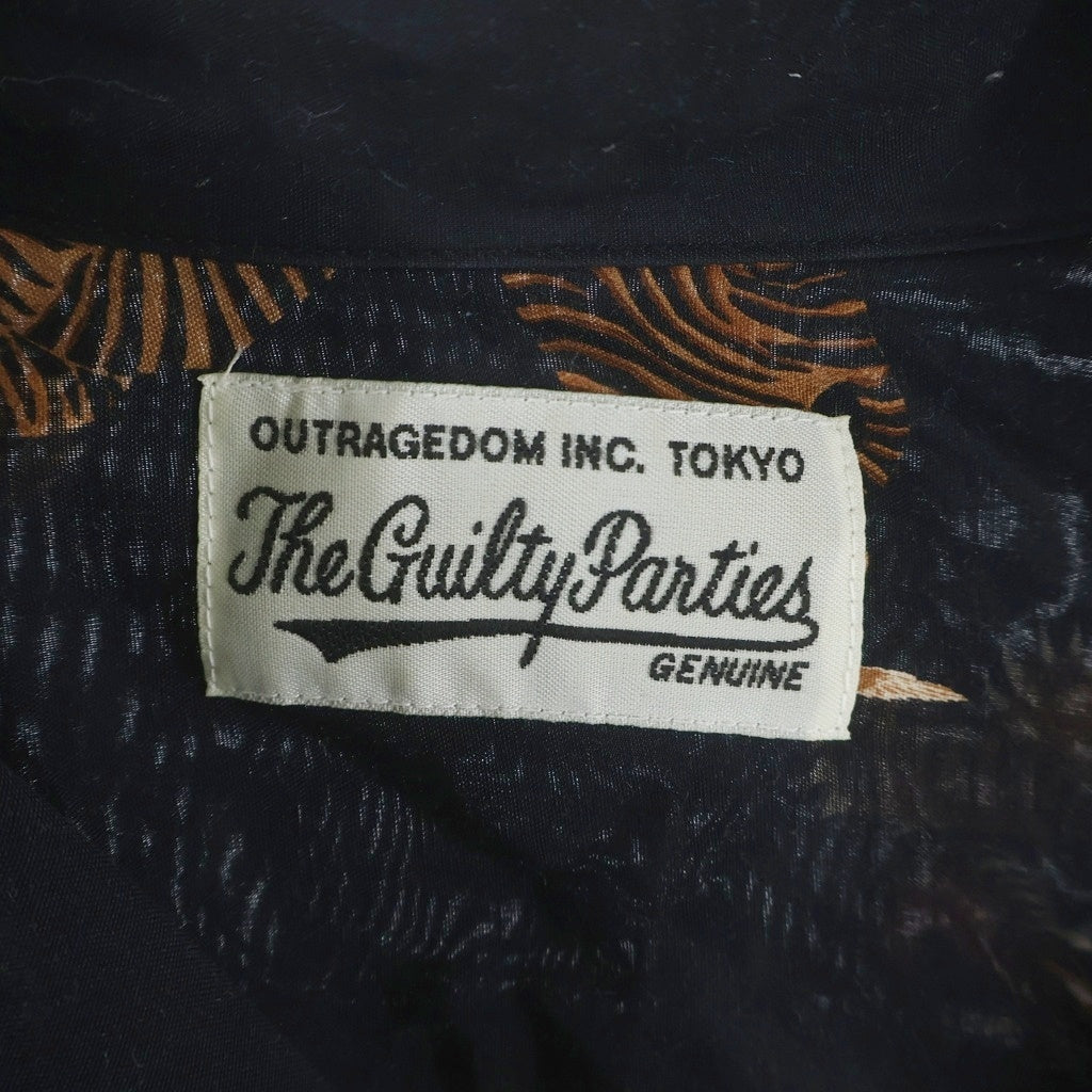 WACKO MARIA(ワコマリア) Tim Lehi Hawaian Shirt 虎 開襟 長袖シャツ ブラック