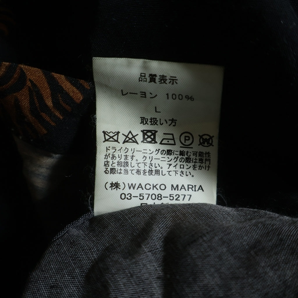 WACKO MARIA(ワコマリア) Tim Lehi Hawaian Shirt 虎 開襟 長袖シャツ ブラック