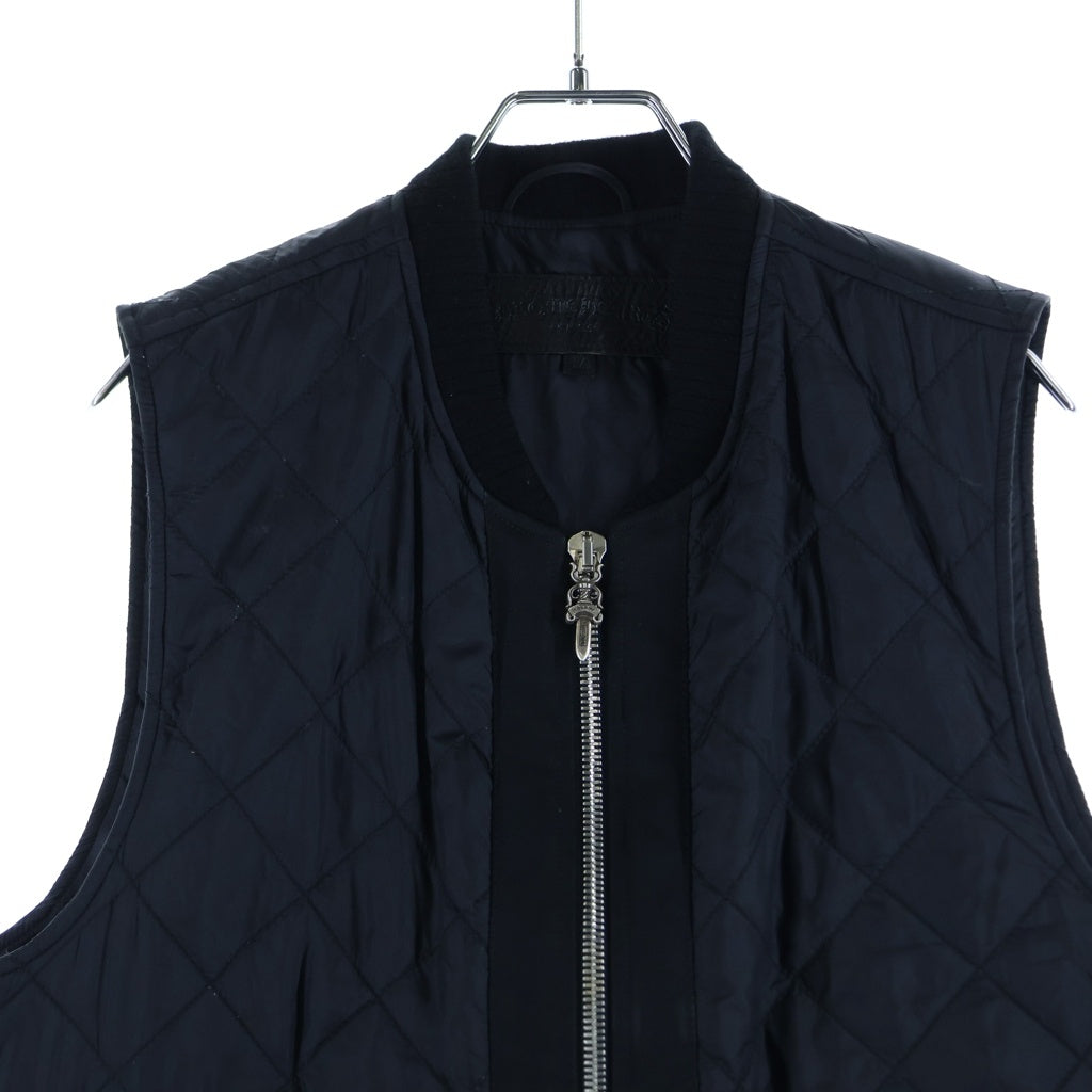 CHROME HEARTS(クロムハーツ) ×MATTY BOY CHOMPER Leather Patch Nylon Vest チョンパーレザーパッチ ナイロンベスト ブラック