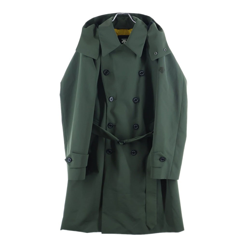 DESCENTE(デサント) フード付き ダブルトレンチコート カーキ 7778M204