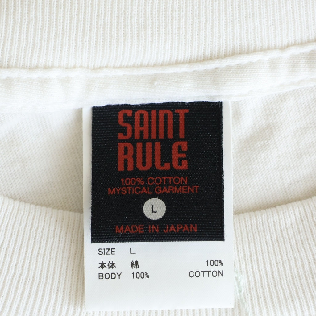 SAINT MICHAEL(セントマイケル) 25SS ×GEEKS RULE ×シン・エヴァンゲリオン劇場版 EV SS TEE クルーネックTシャツ ホワイト