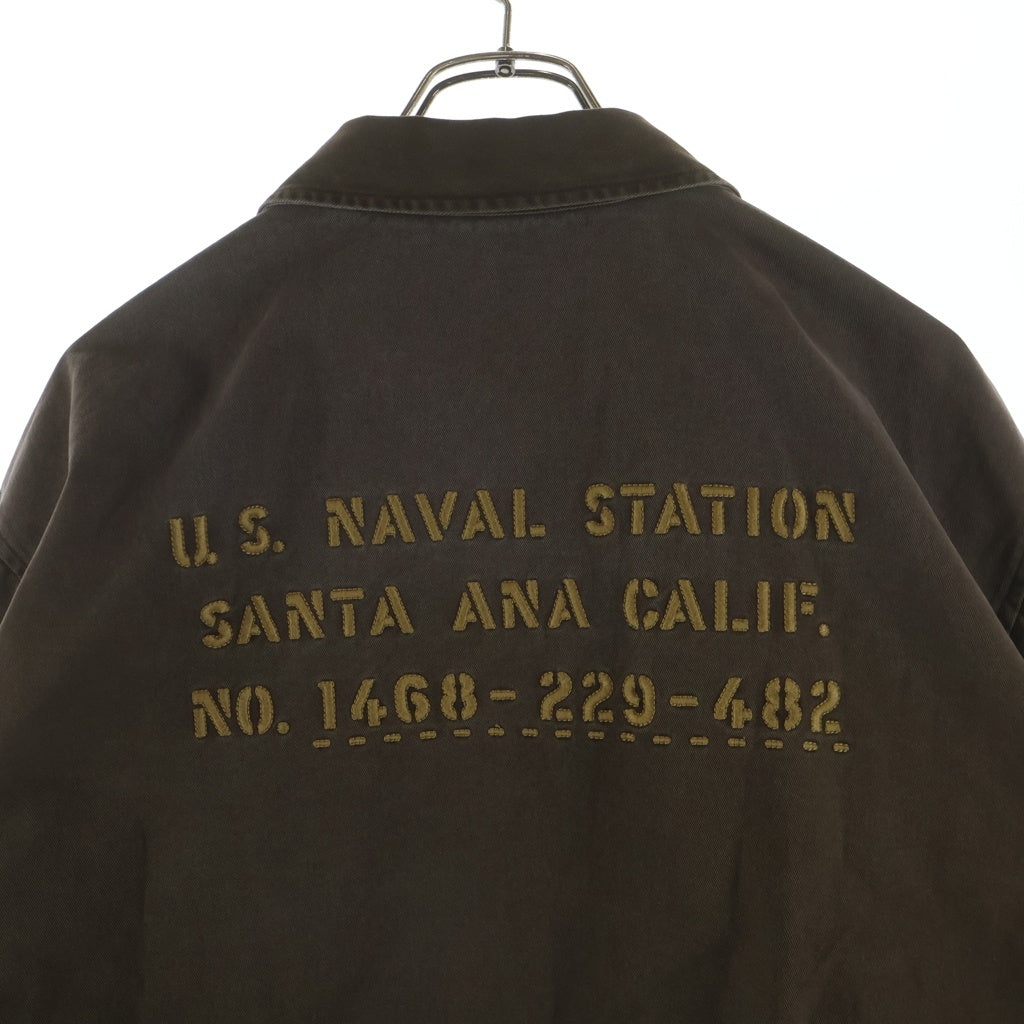 AVIREX(アヴィレックス) MILITARY COTTON UTILITY JACKET U.S.NAVAL AVIATION 783-5252029 スイングトップ ブラウン