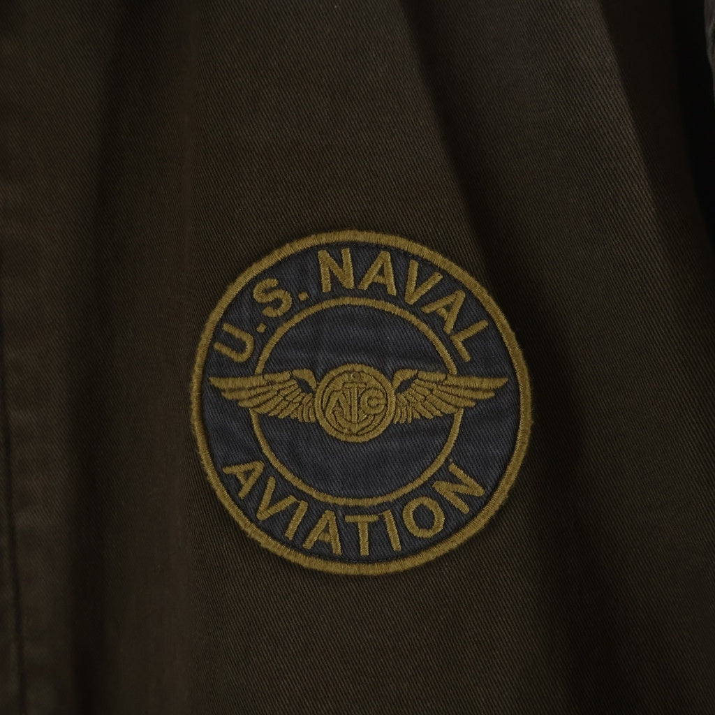 AVIREX(アヴィレックス) MILITARY COTTON UTILITY JACKET U.S.NAVAL AVIATION 783-5252029 スイングトップ ブラウン