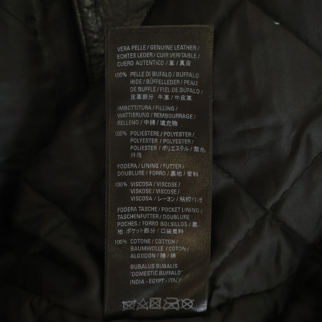 BALENCIAGA(バレンシアガ) 19AW フロントロゴ刺繍 ジップアップ カウレザージャケット ブルー 594594 TGS08