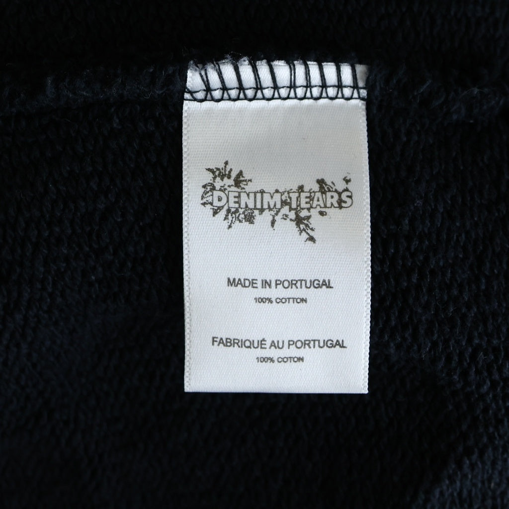 DENIM TEARS(デニムティアーズ) ×CACTUS PLANT FLEA MARKET カクタス プラント フリー マーケット フラワープリントデザイン プルオーバーパーカー ブラック