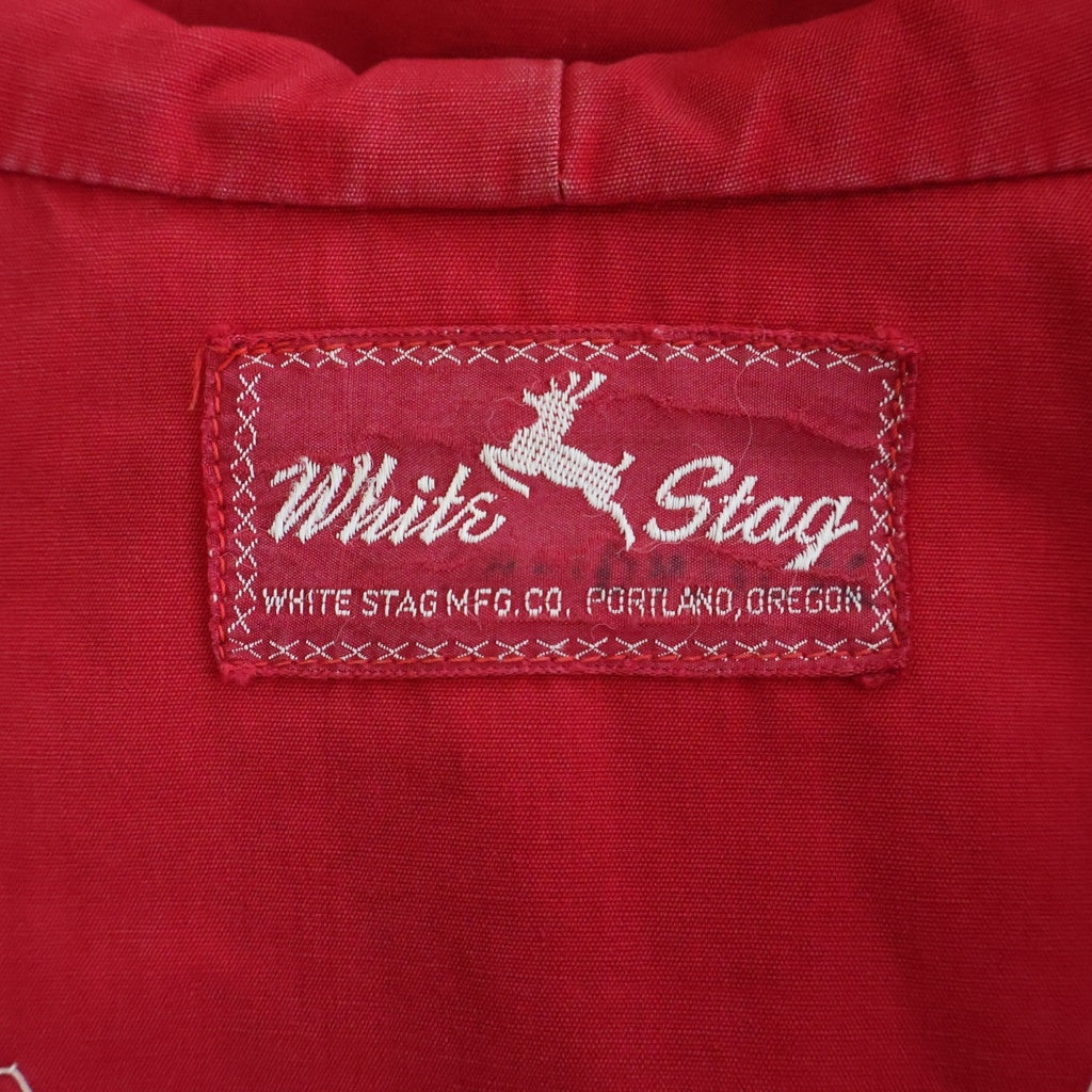 VINTAGE(ヴィンテージ) 60s WHITE STAG ホワイトスタッグ 涙CONMARジップ コットン マウンテンジャケット レッド