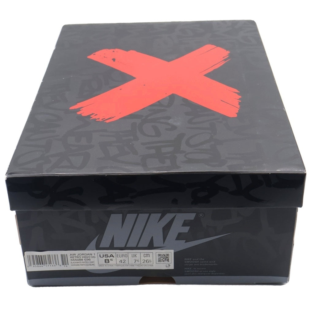 NIKE(ナイキ) AIR JORDAN 1 RETRO HIGH OG エア ジョーダン 1 レトロ ハイ OG 555088-036 ブラック/グレー