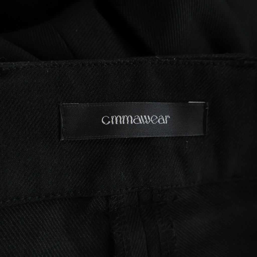 cmmawear(コマウェア) 変形ポケット ウールギャバジン ショートパンツ ブラック