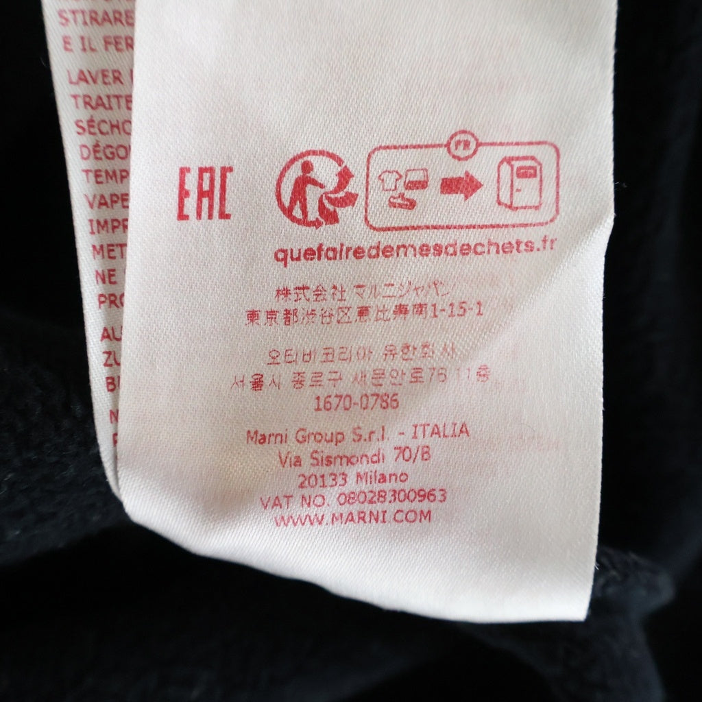 MARNI(マルニ) 23SS Logo Print Crewneck Sweatshirt ロゴプリント クルーネックスウェット FUMU0074PB USCV79 PDN99 ブラック/レッド