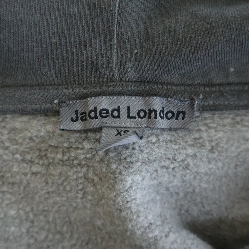 JADED LONDON(ジェイデッドロンドン) Pigment Dye Zip Up Hooded Sweatshirt ピグメントダイ ジップパーカー グレー