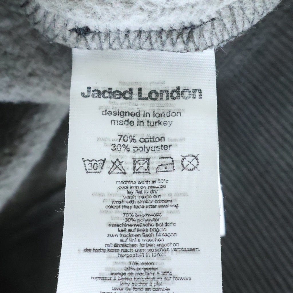 JADED LONDON(ジェイデッドロンドン) Pigment Dye Zip Up Hooded Sweatshirt ピグメントダイ ジップパーカー グレー
