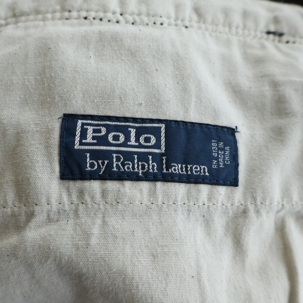 POLO RALPH LAUREN(ポロラルフローレン) 90s-00s ダブルニー カーゴ RL76105 IDEALジップ ストレートパンツ ブラック
