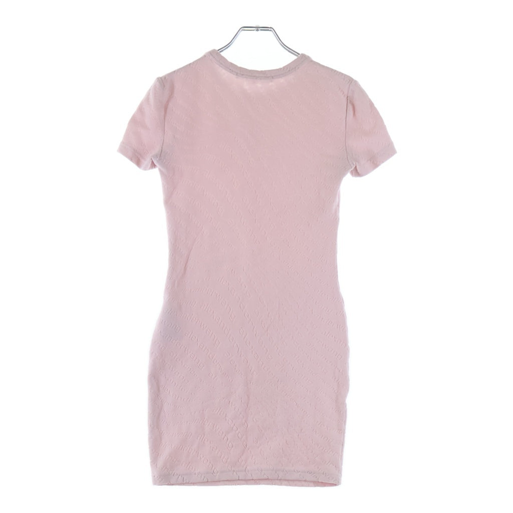 ALEXANDER WANG(アレキサンダーワン) 総柄 ナイロン ポリウレタンワンピース ピンク 4CC1246235 レディース