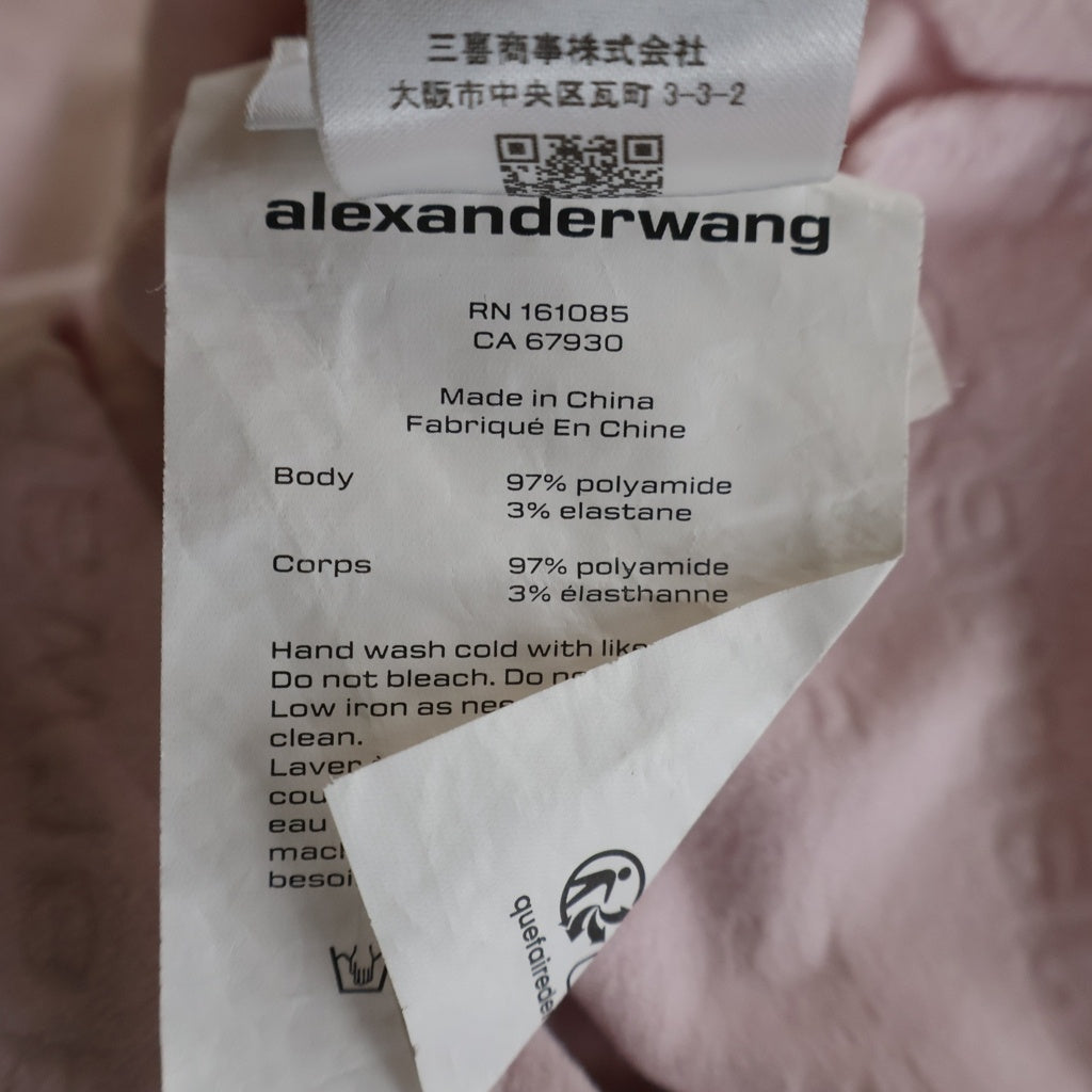 ALEXANDER WANG(アレキサンダーワン) 総柄 ナイロン ポリウレタンワンピース ピンク 4CC1246235 レディース