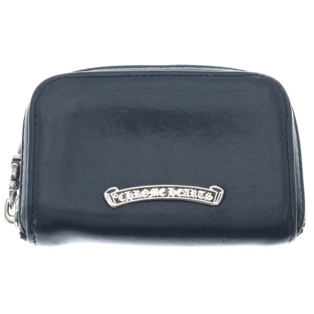 CHROME HEARTS(クロムハーツ) COIN CASE ダガーラウンドジップレザーコインケース 財布 ブラック