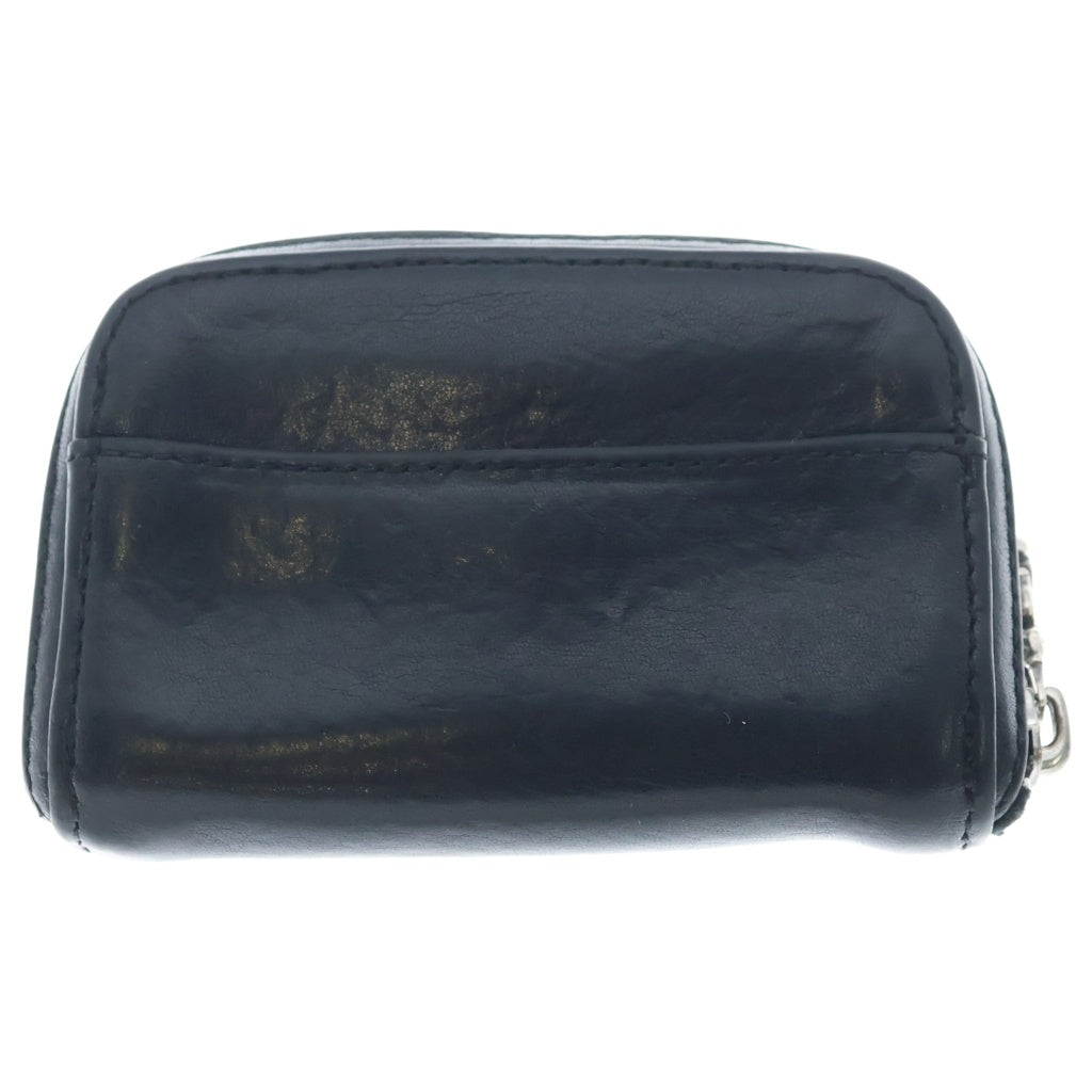 CHROME HEARTS(クロムハーツ) COIN CASE ダガーラウンドジップレザーコインケース 財布 ブラック
