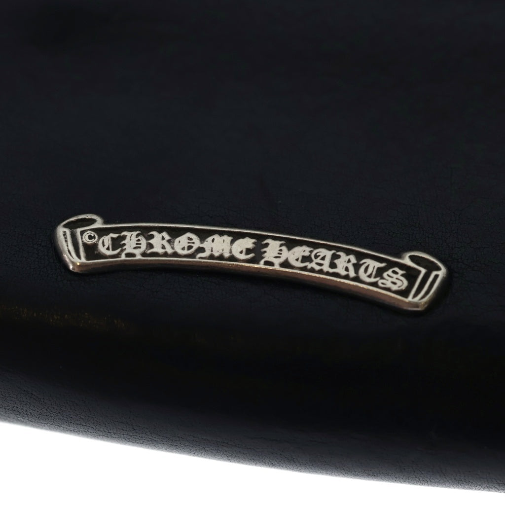 CHROME HEARTS(クロムハーツ) COIN CASE ダガーラウンドジップレザーコインケース 財布 ブラック