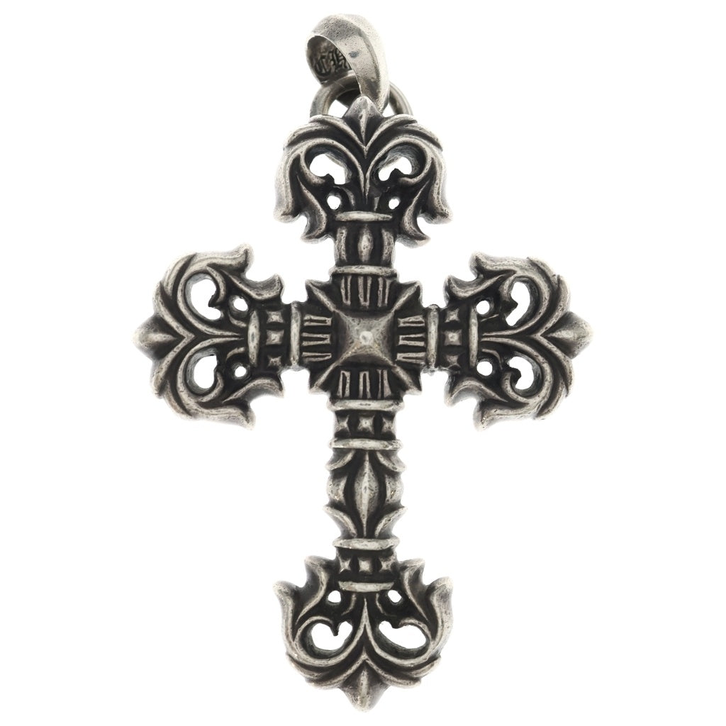 CHROME HEARTS(クロムハーツ) FILIG CROSS-SM W BALE フィリグリークロスS Wベイル シルバーネックレストップ シルバー