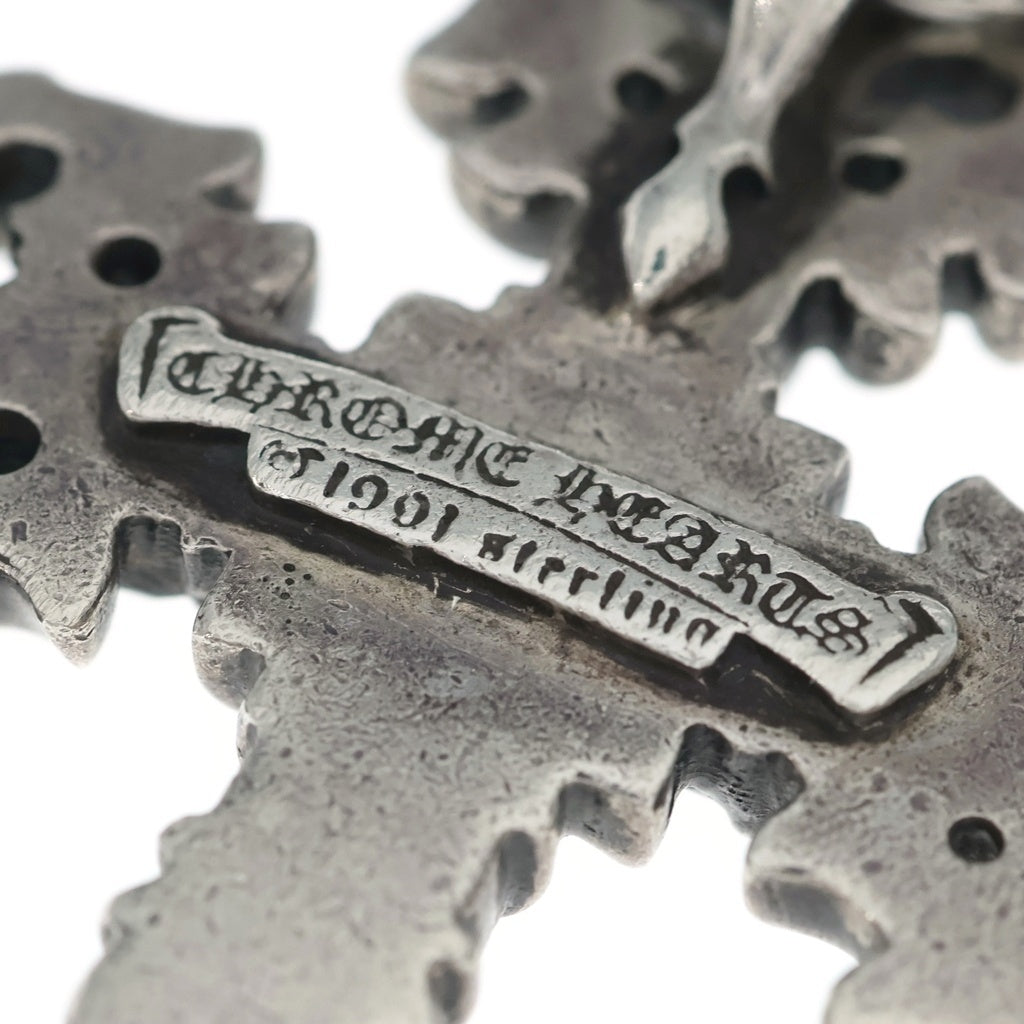 CHROME HEARTS(クロムハーツ) FILIG CROSS-SM W BALE フィリグリークロスS Wベイル シルバーネックレストップ シルバー