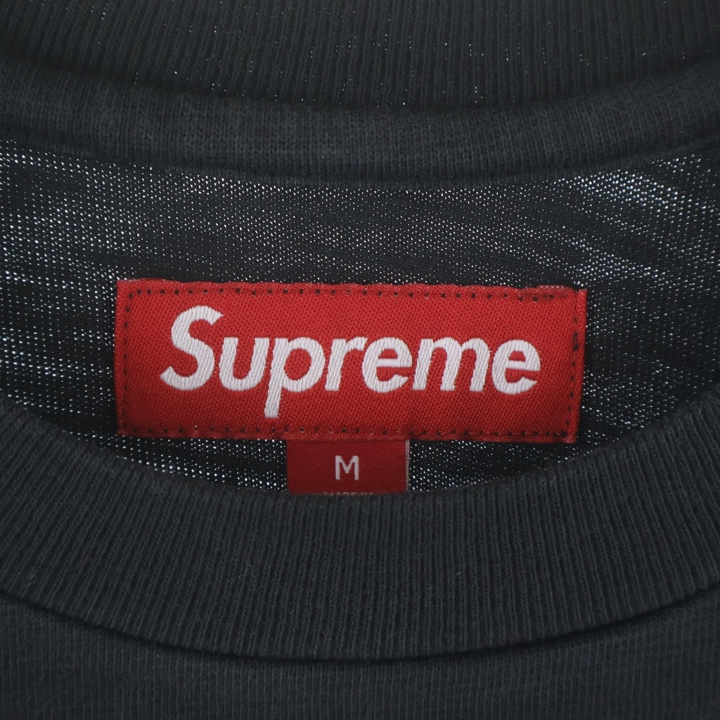 SUPREME(シュプリーム) 26SS Rhinestone Raglan S/S Top ラインストーンロゴ クルーネック半袖Tシャツ ブラック