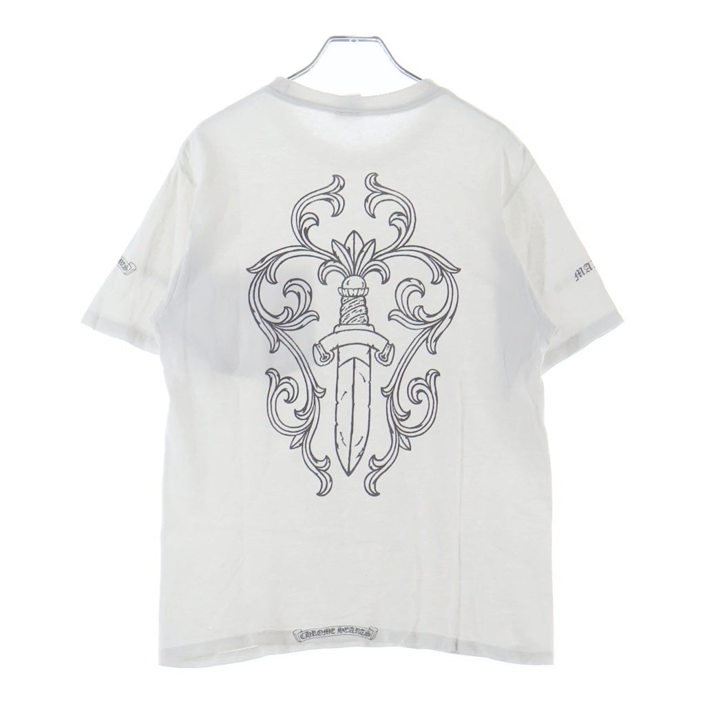 CHROME HEARTS(クロムハーツ) OLD ×max field Dagger TEE オールドモデル マックスフィールド ダガープリント 半袖Tシャツカットソー ホワイト